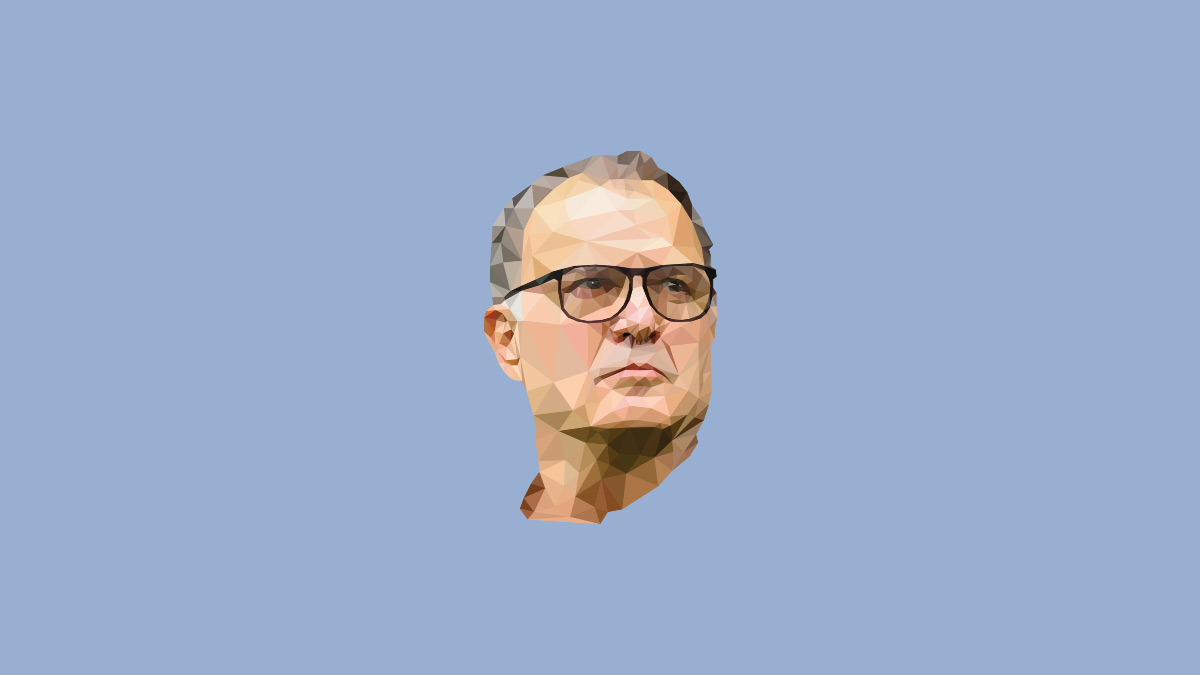 Low Poly Illustration of Marcel Bielsa